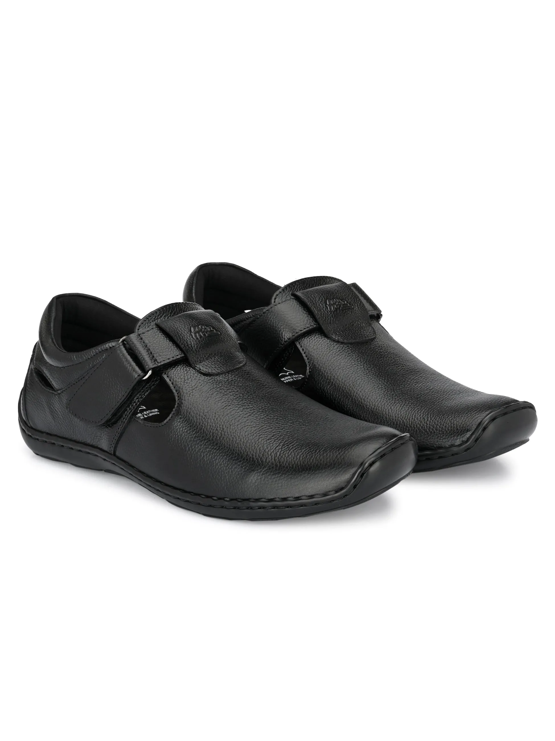 Brunel Leather Velcro Roman Sandals HT
