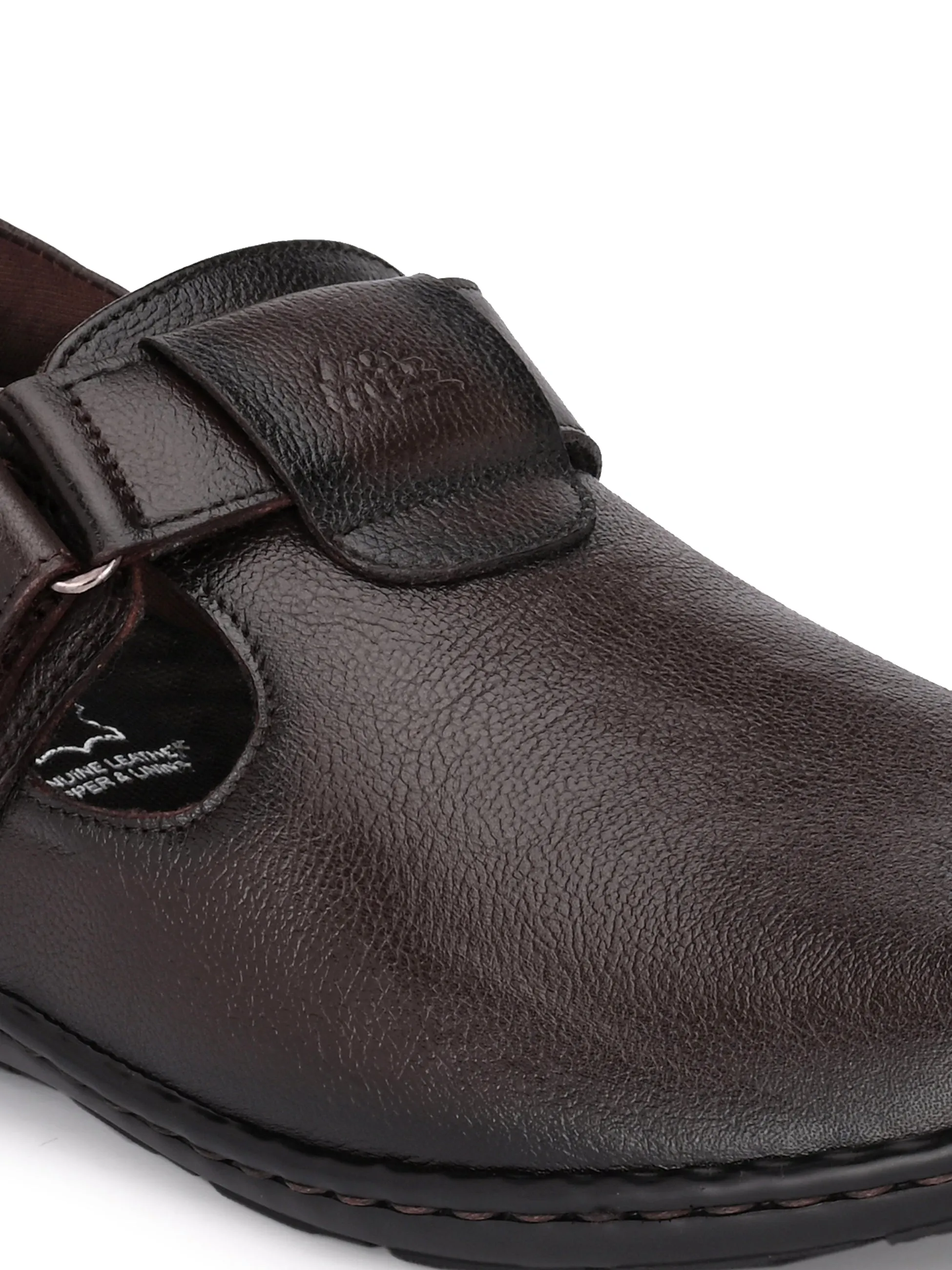 Brunel Leather Velcro Roman Sandals HT
