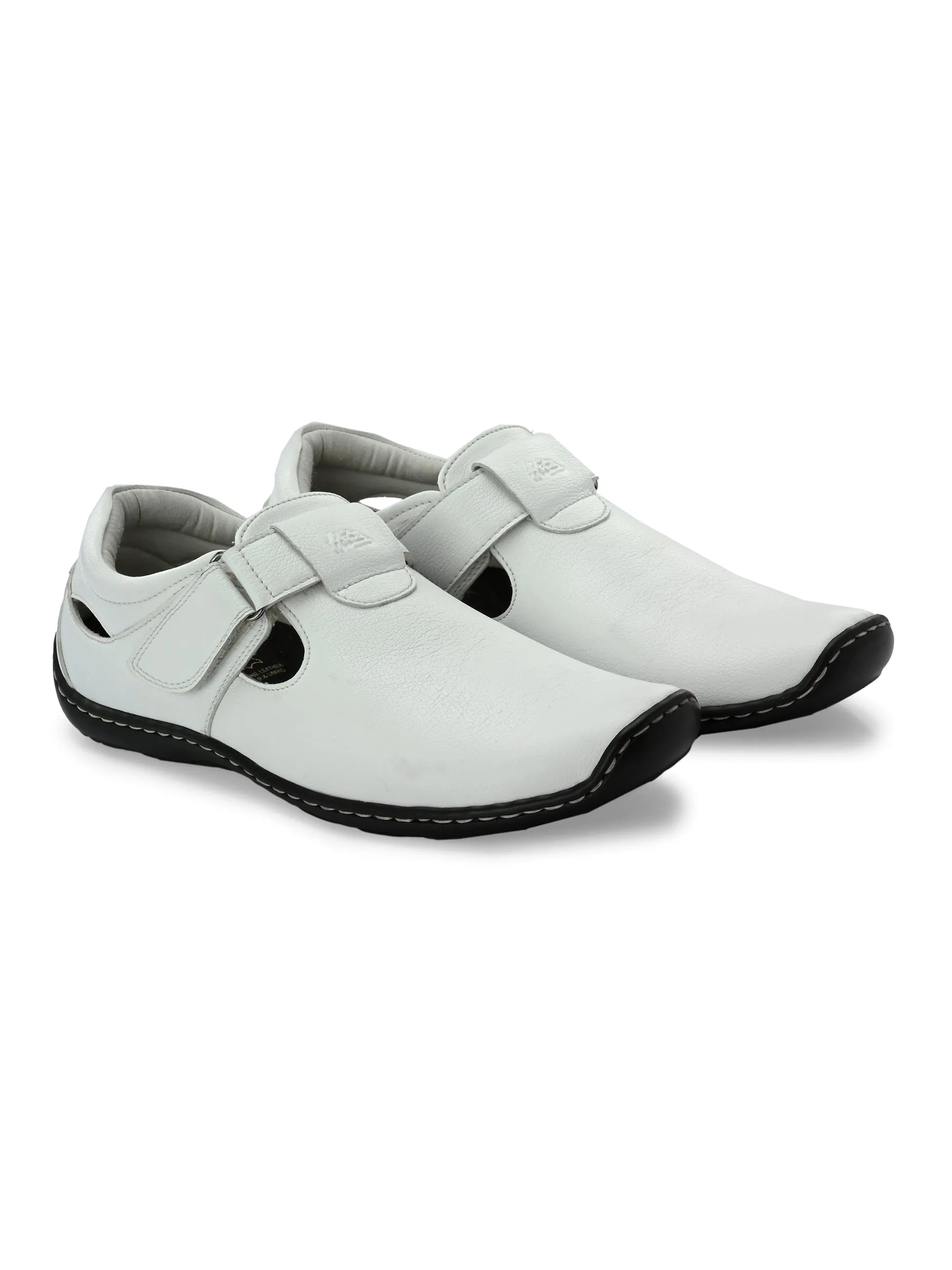 Brunel Leather Velcro Roman Sandals HT