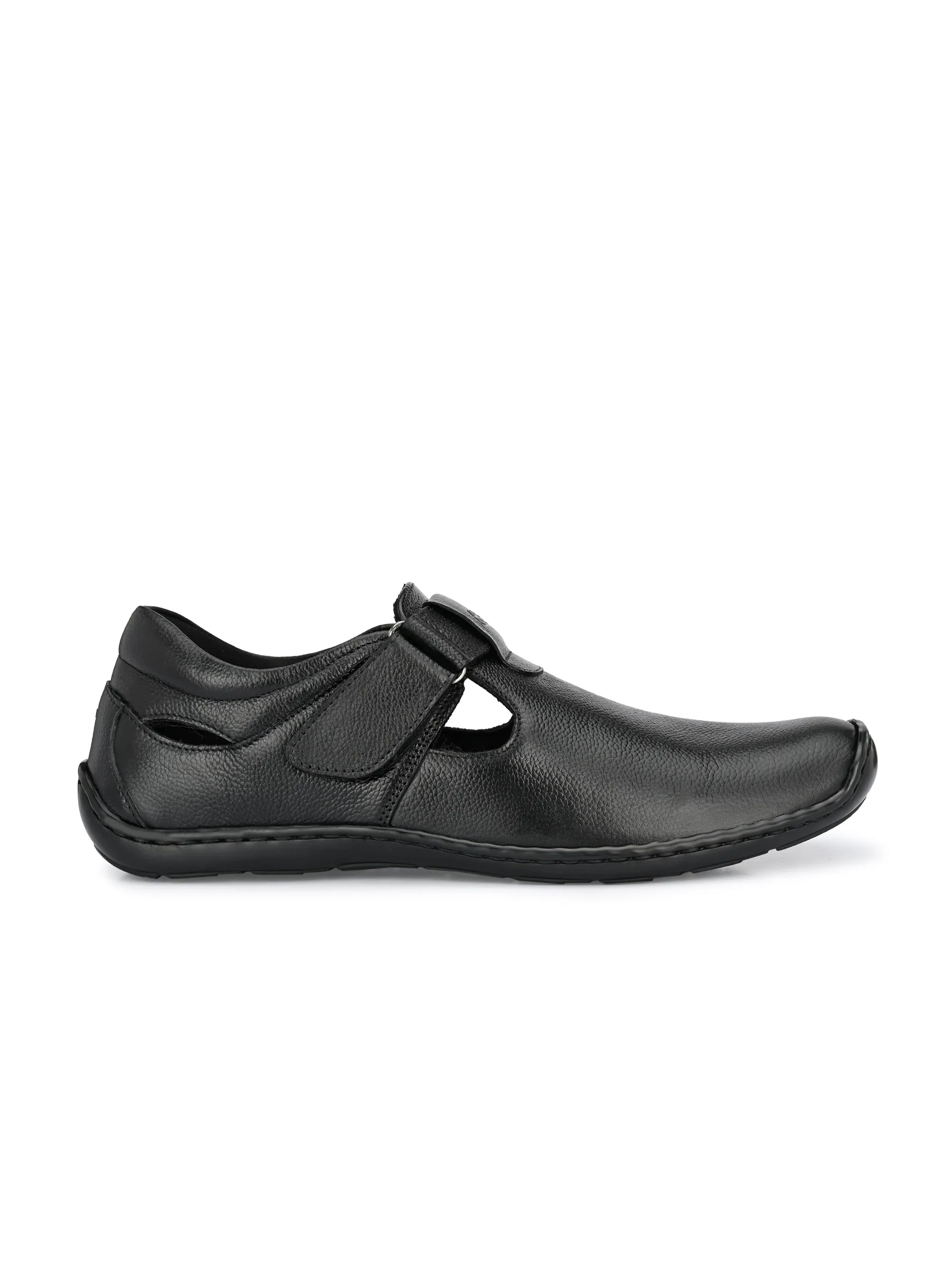 Brunel Leather Velcro Roman Sandals HT
