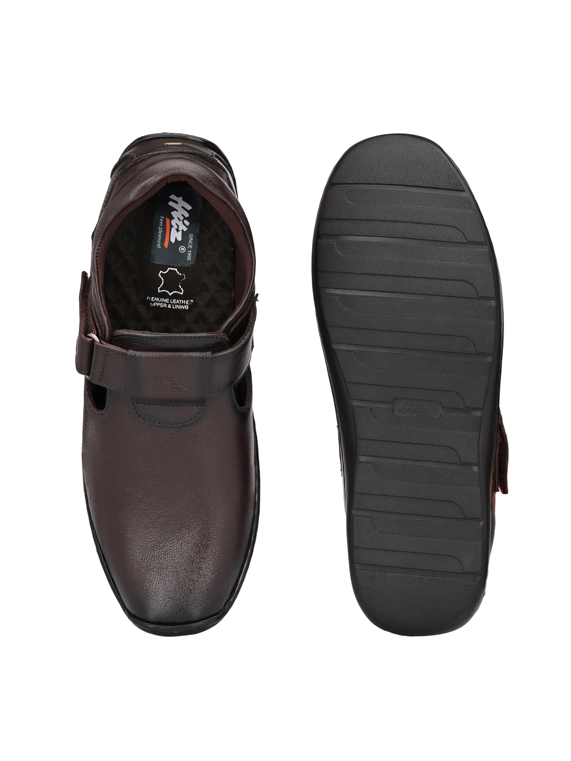 Brunel Leather Velcro Roman Sandals HT
