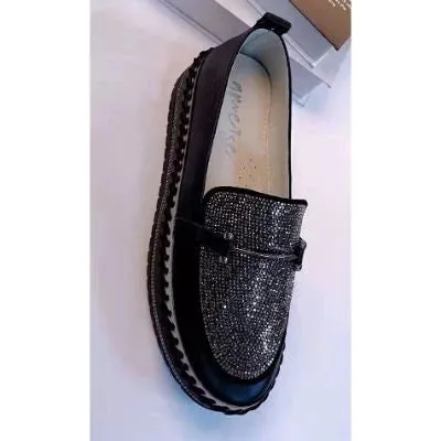 Buckle  Leather Slip-ons White
