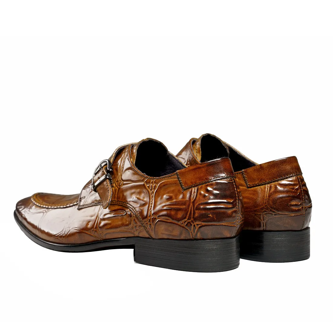 Buckle Mengke Leather Shoes Men's Genuine Leather Formal Men's Shoes Trendy Men's Slip-on Business Casual Shoes Leather Shoes 69501