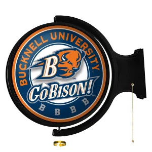 Bucknell Bisons: Original Round Rotating Lighted Wall Sign