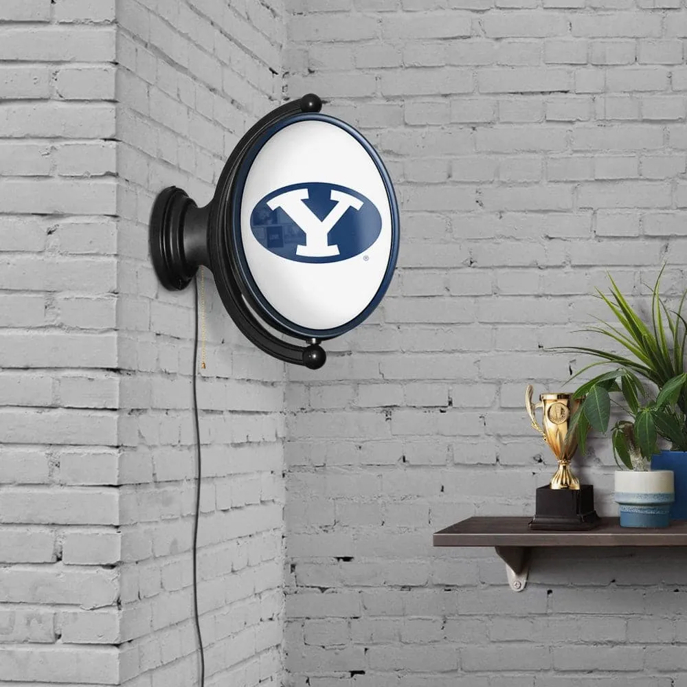 BYU Cougars: Original Oval Rotating Lighted Wall Sign