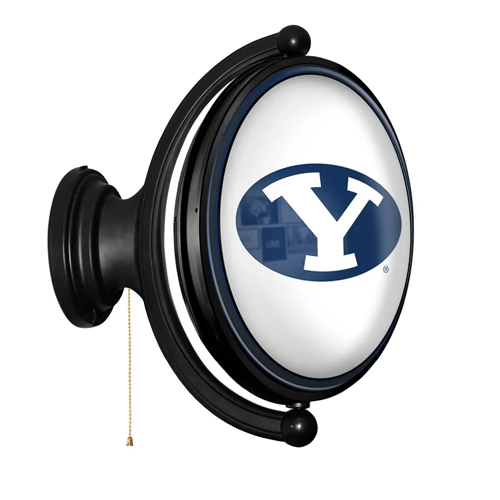 BYU Cougars: Original Oval Rotating Lighted Wall Sign