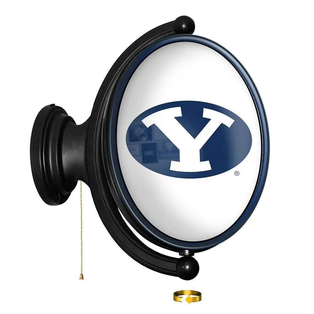 BYU Cougars: Original Oval Rotating Lighted Wall Sign