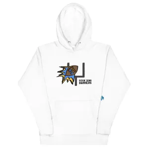 Caden's "Kickin' Down Barriers" Hoodie (White)