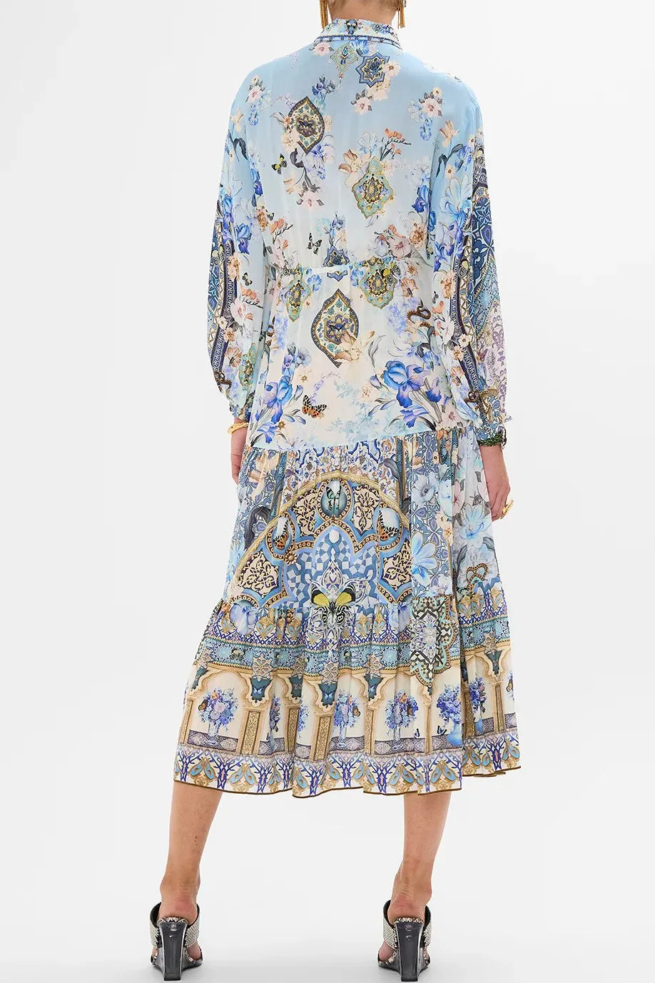 CAMILLA Tiered Long Shirt Dress - Al Manial Palace Memoirs