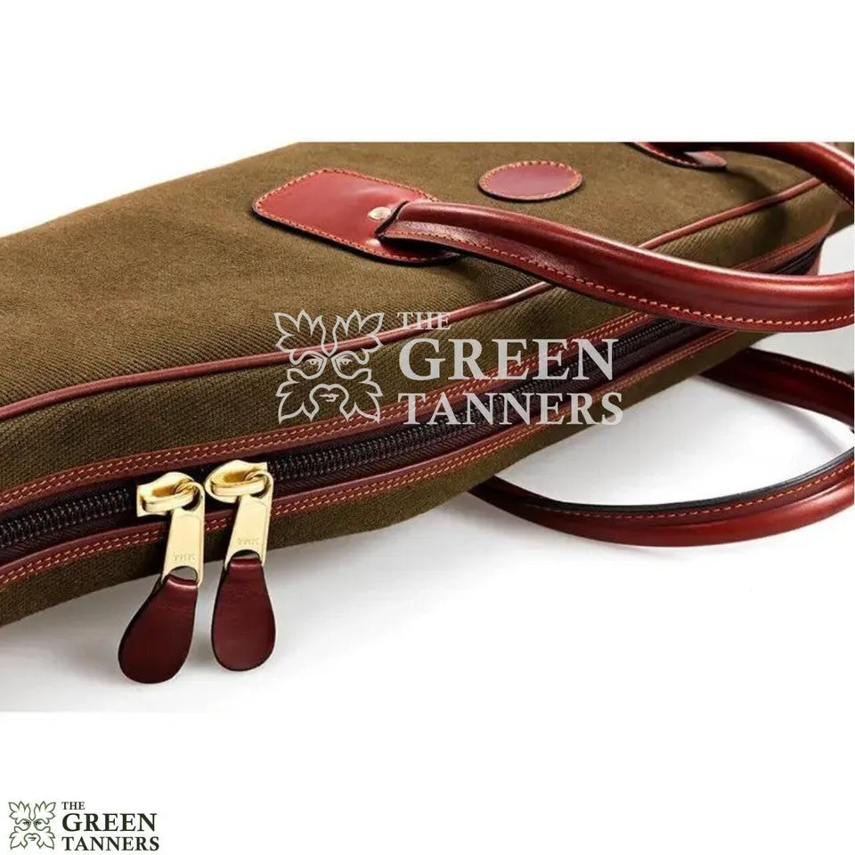 Canvas Rifle Case With Brass Zippers