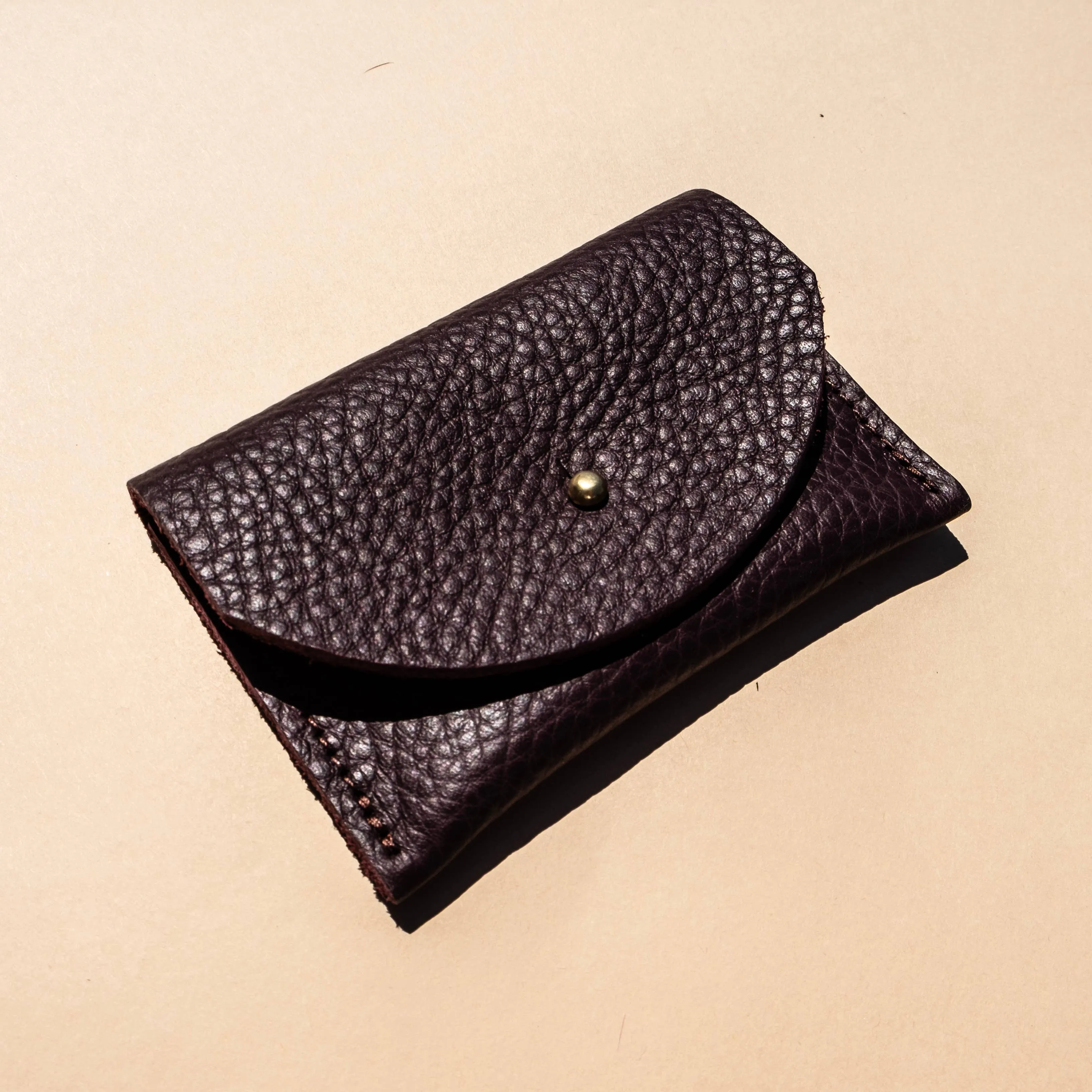 Cardholder Plum Leather