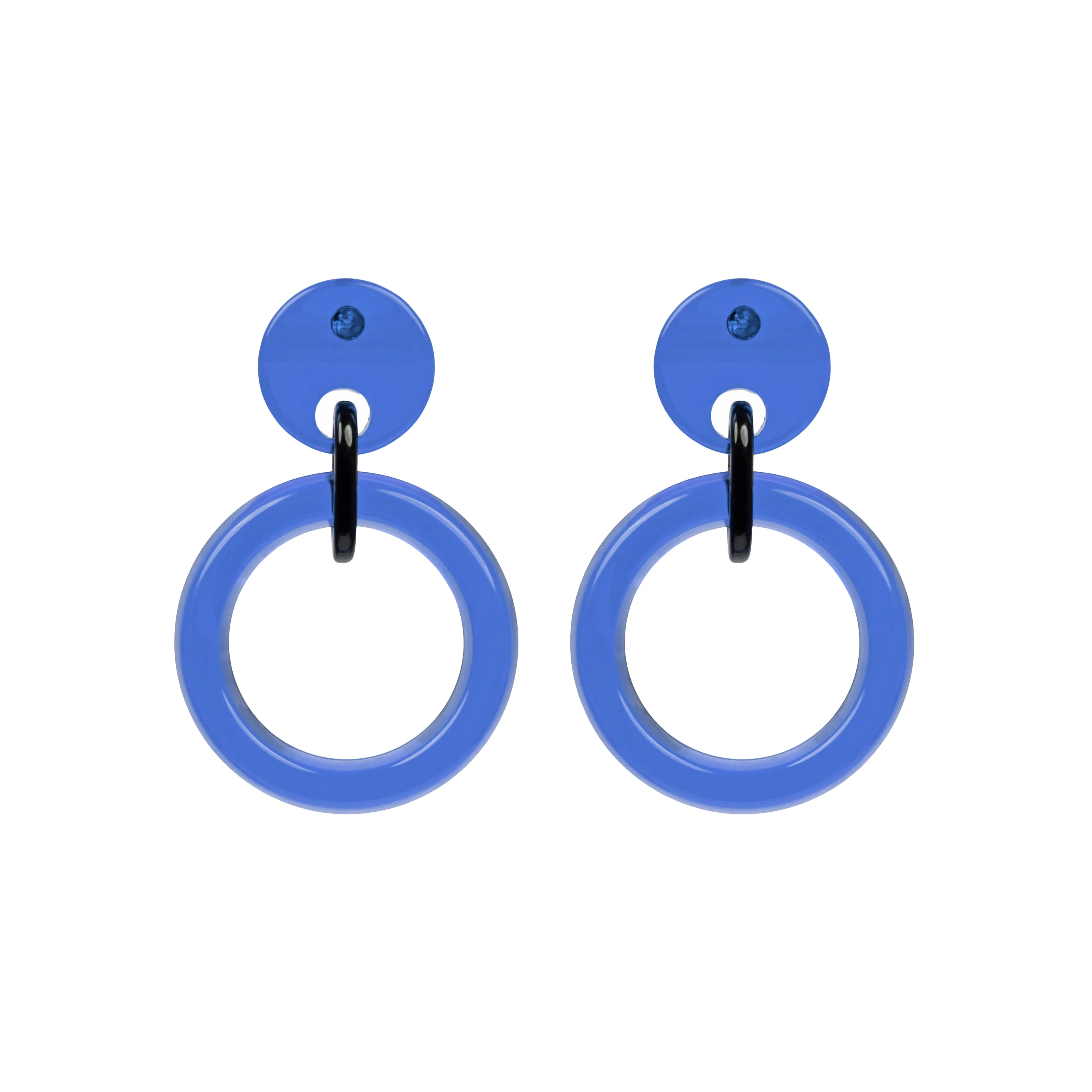 Carla Small Blue Drop Earrings