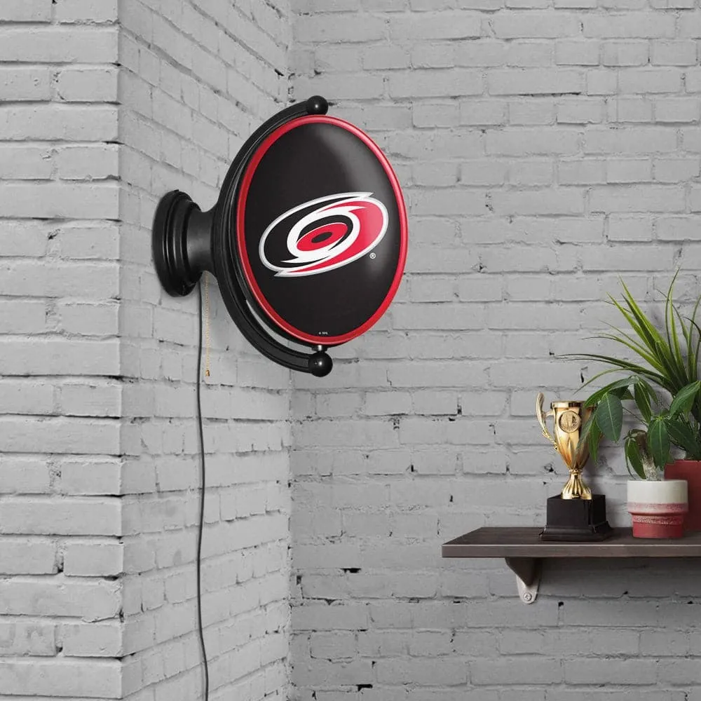 Carolina Hurricanes: Original Oval Rotating Lighted Wall Sign