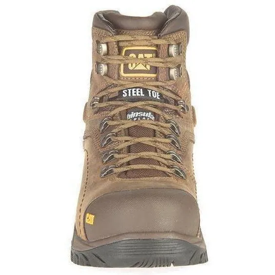 CAT Men's Diagnostic Hi Waterproof Insulated Steel Toe Work Boot - Brown- P89940