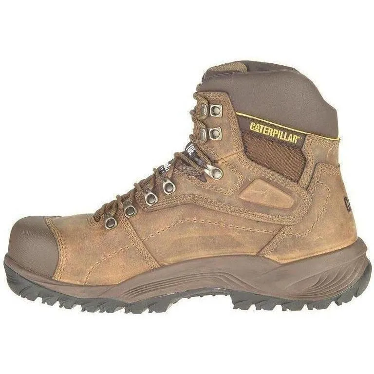 CAT Men's Diagnostic Hi Waterproof Insulated Steel Toe Work Boot - Brown- P89940