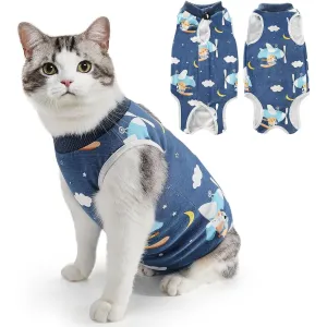 Cat Surgery Recovery Suit - Kitten Onesie for Cats After Surgery, Cone E collar Alternative for Female Male Cats, Surgical Spay Recovery Suit for Abdominal Wound Skin Diseases