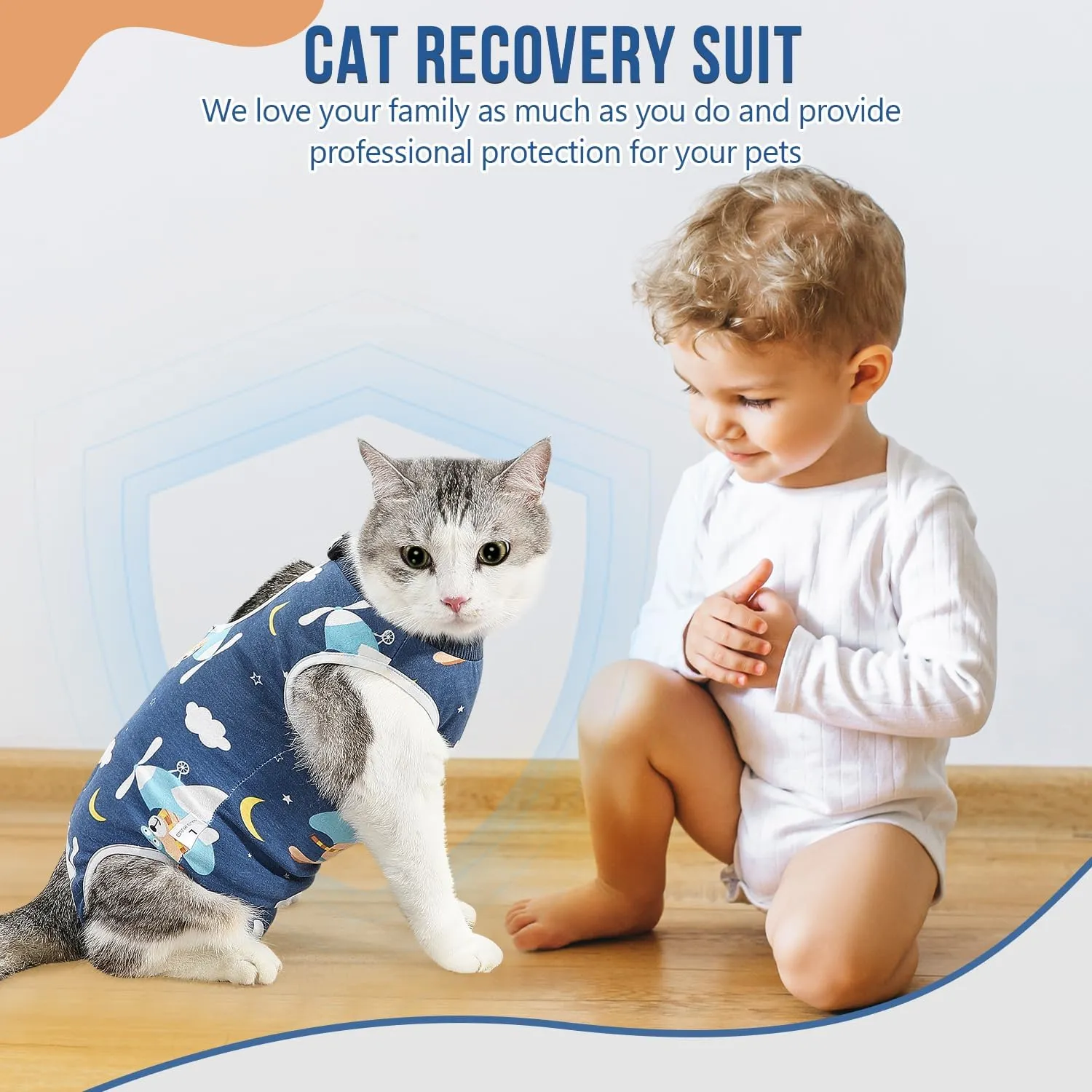 Cat Surgery Recovery Suit - Kitten Onesie for Cats After Surgery, Cone E collar Alternative for Female Male Cats, Surgical Spay Recovery Suit for Abdominal Wound Skin Diseases