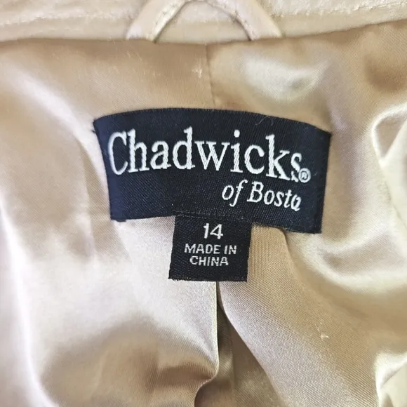 Chadwicks of Boston 90s Tailored Leather Moto Jacket in Blush Pearl Size 14