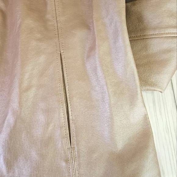Chadwicks of Boston 90s Tailored Leather Moto Jacket in Blush Pearl Size 14