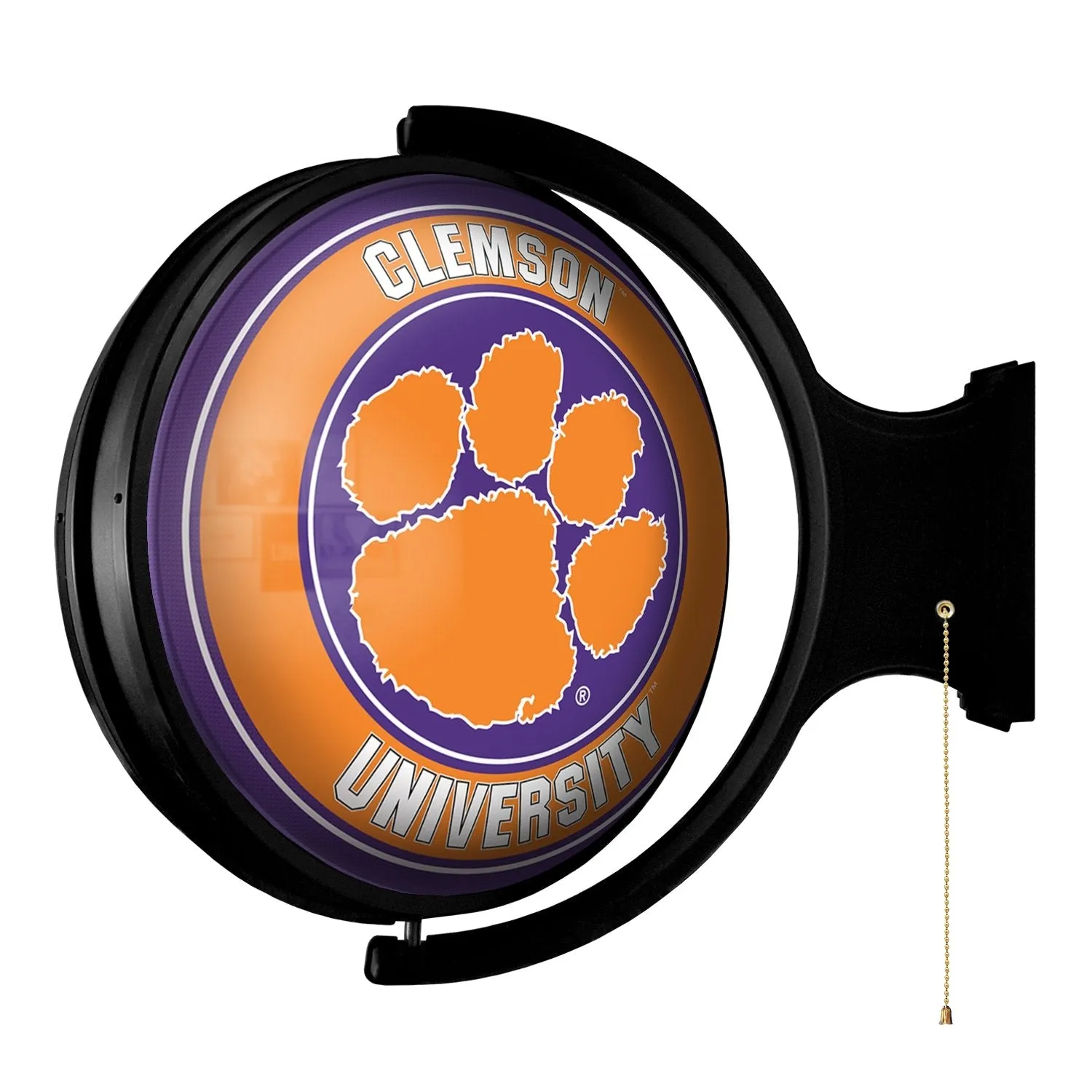 Clemson Tigers: Original Round Rotating Lighted Wall Sign