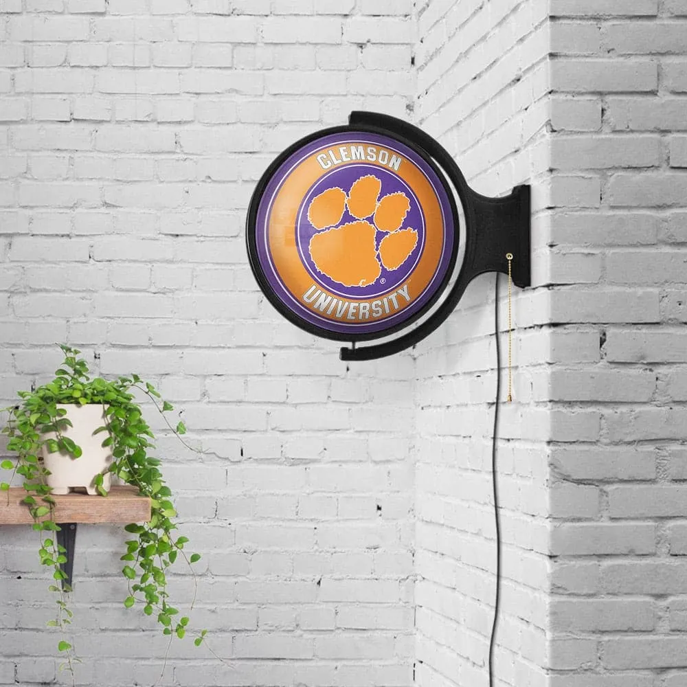 Clemson Tigers: Original Round Rotating Lighted Wall Sign