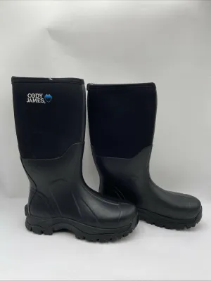 Cody James Men's Glacier Guard Insulated Rubber Boots Soft Toe Black Size 11D - Very Good