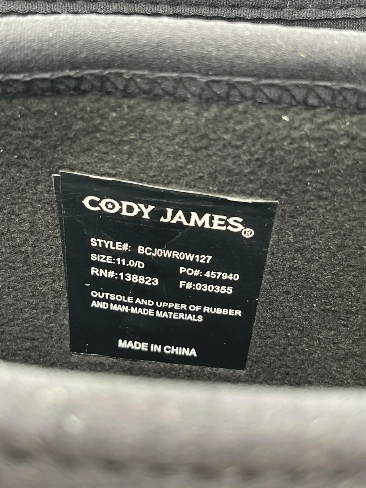 Cody James Men's Glacier Guard Insulated Rubber Boots Soft Toe Black Size 11D - Very Good