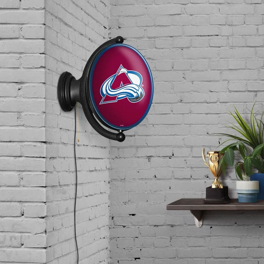 Colorado Avalanche: Original Oval Rotating Lighted Wall Sign