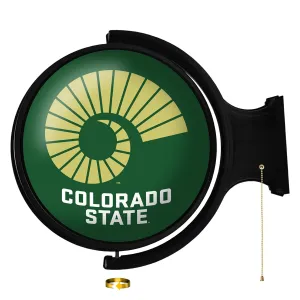 Colorado State Rams: Ram's Horn - Original Round Rotating Lighted Wall Sign