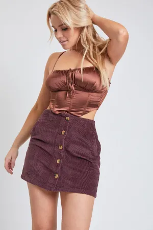 Corduroy Button Front Skirt, Pack of 12