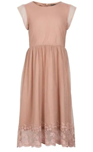 Creamie Adobe Rose Embroidered Dress: Sizes 8 to 14