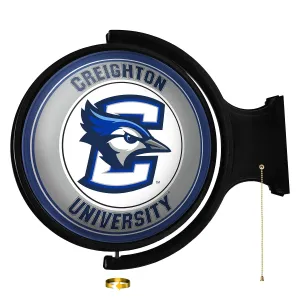 Creighton Bluejays: Original Round Rotating Lighted Wall Sign
