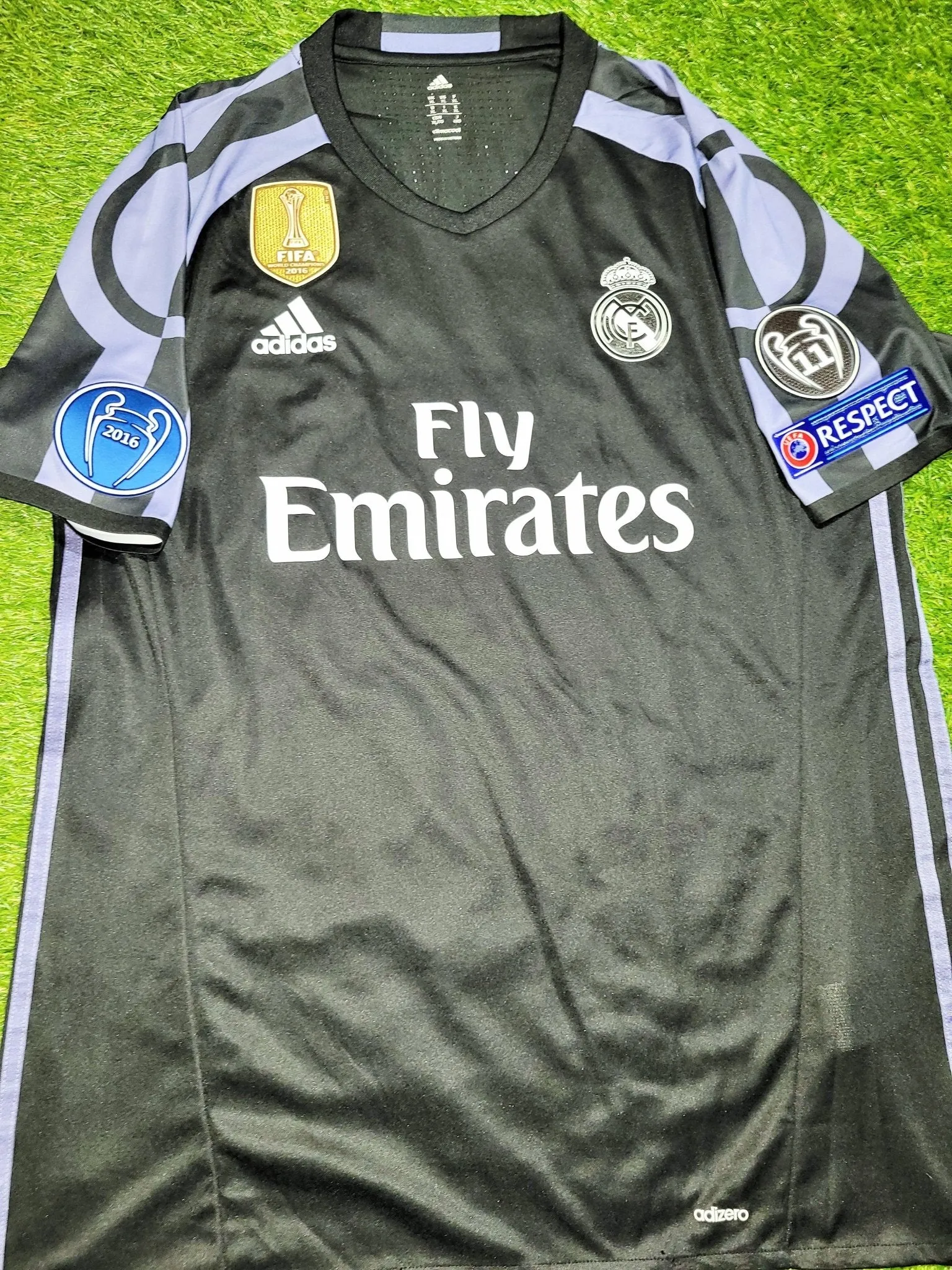 Cristiano Ronaldo Real Madrid 2016 2017 PLAYER ISSUE ADIZERO Third Soccer Jersey Shirt XL SKU# AI5138