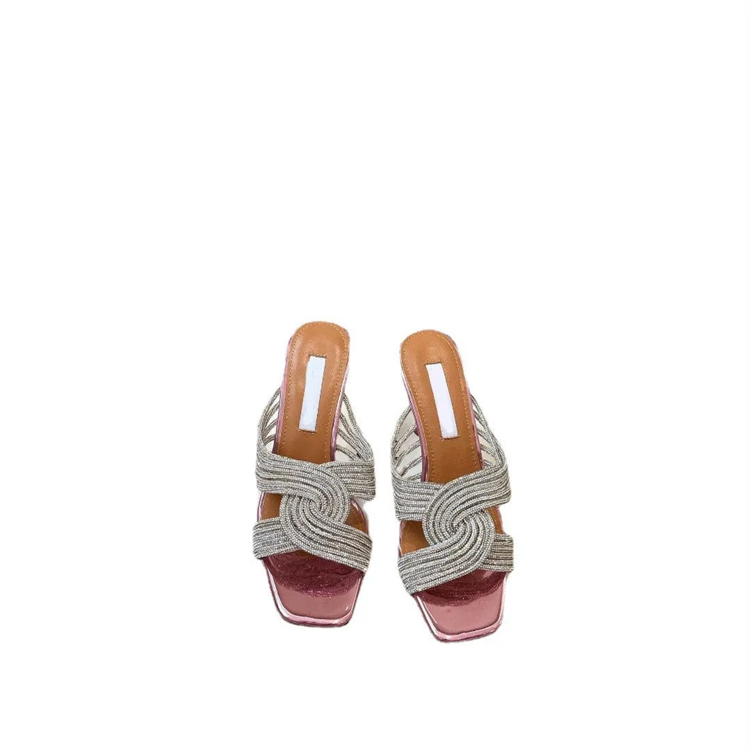 Cross Versatile Rhinestone High Heels