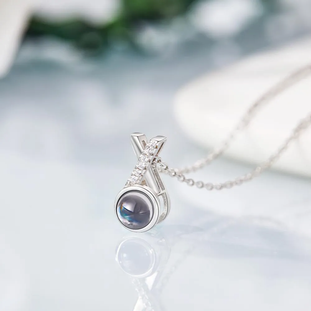 Custom Photo Projection Necklace Memorial Photo Necklace