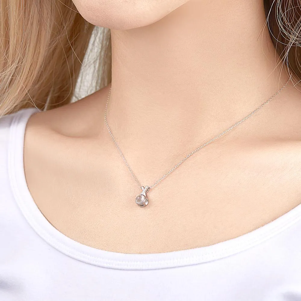 Custom Photo Projection Necklace Memorial Photo Necklace