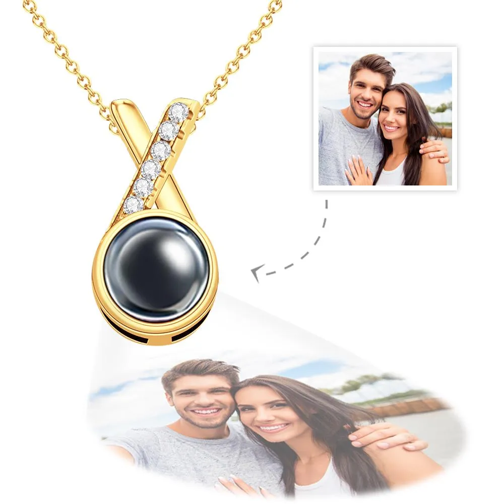 Custom Photo Projection Necklace Memorial Photo Necklace