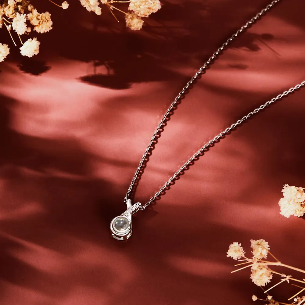 Custom Photo Projection Necklace Memorial Photo Necklace
