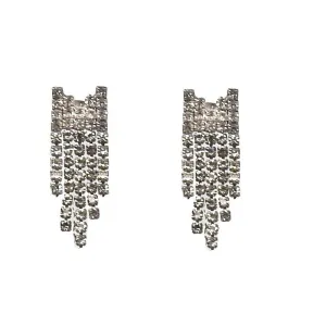Cz 5 lines Drop Earrings