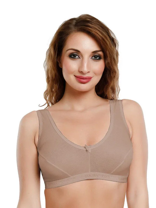 Daisy Dee Beige Non Padded Non Wired Full Coverage Sports Bra NLRA-Beige