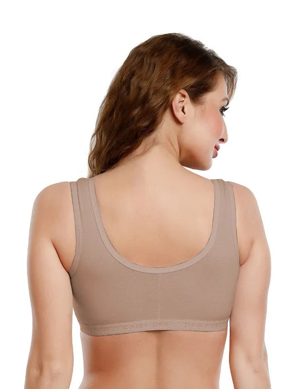 Daisy Dee Beige Non Padded Non Wired Full Coverage Sports Bra NLRA-Beige