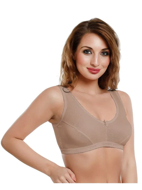 Daisy Dee Beige Non Padded Non Wired Full Coverage Sports Bra NLRA-Beige