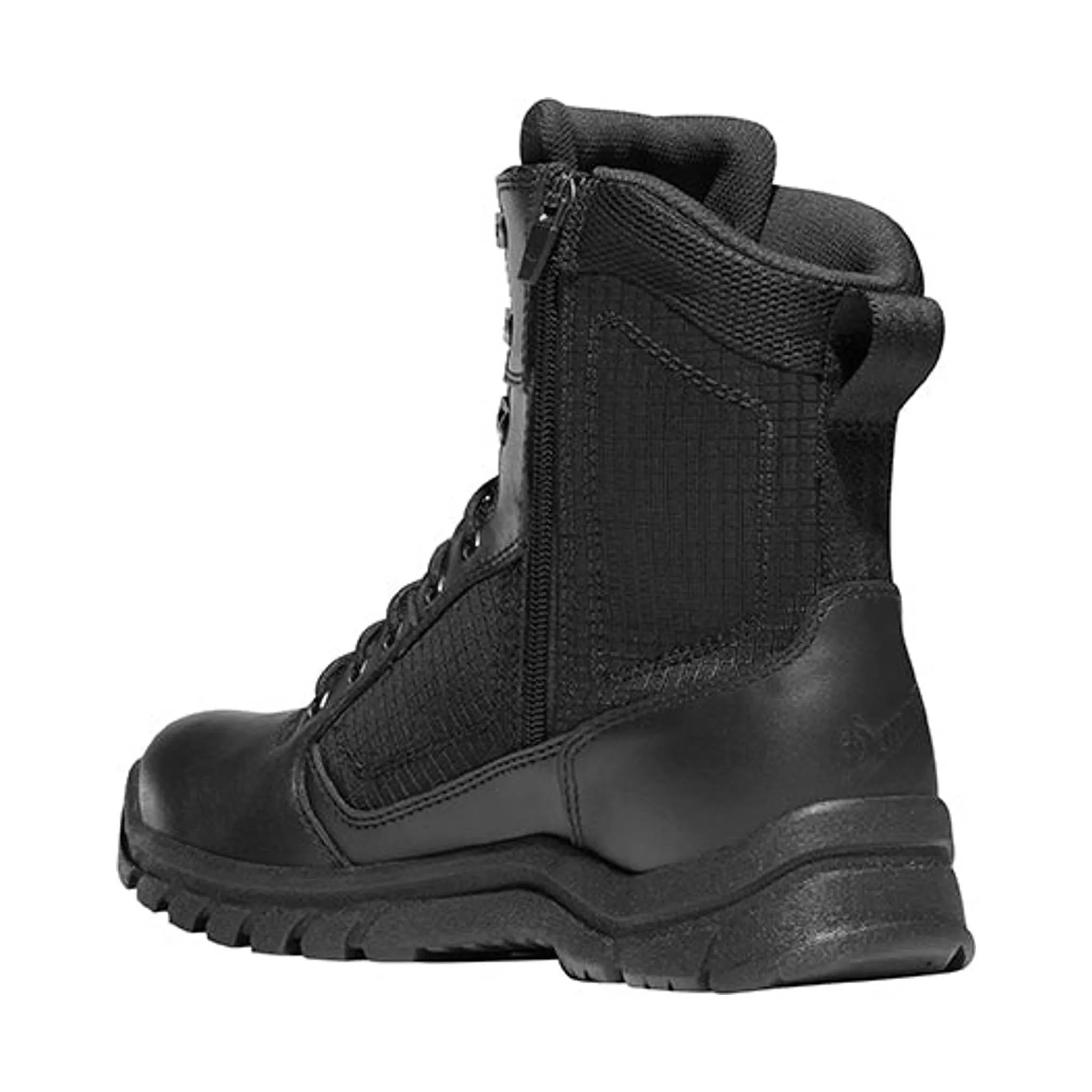 Danner Men's 8 Inch Lookout Side-Zip Boot Plain Toe Work Boots - Black