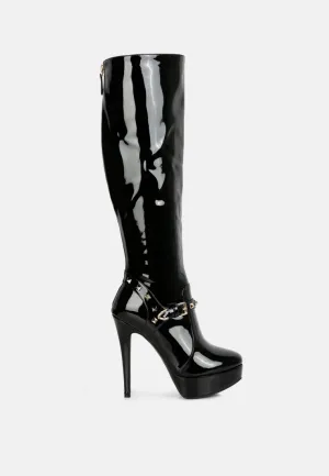 Daphne Stiletto Heeled Mid Calf Boots By Ruw