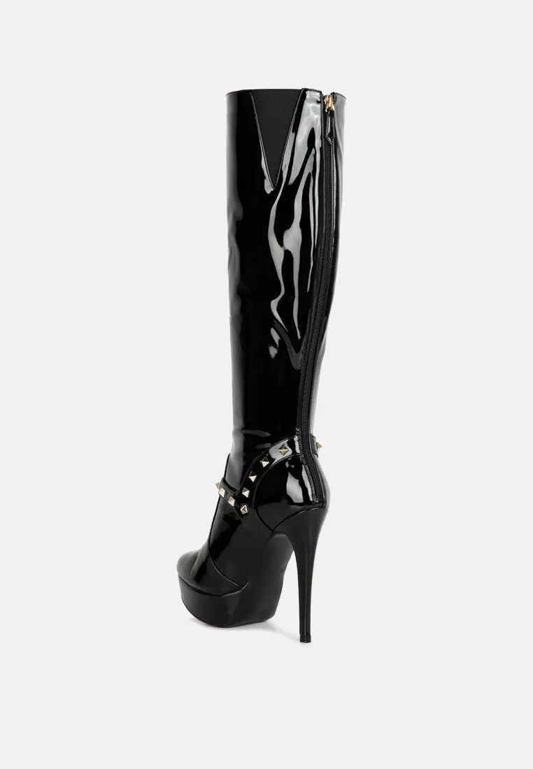 Daphne Stiletto Heeled Mid Calf Boots By Ruw