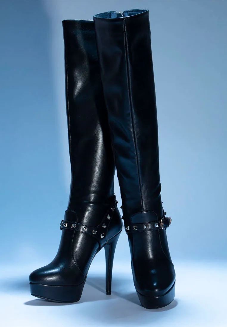 Daphne Stiletto Heeled Mid Calf Boots By Ruw