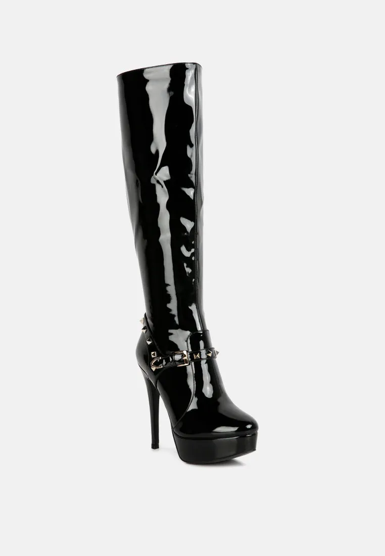 Daphne Stiletto Heeled Mid Calf Boots By Ruw