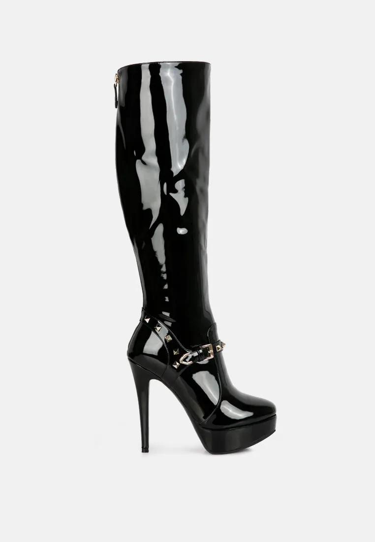 Daphne Stiletto Heeled Mid Calf Boots By Ruw