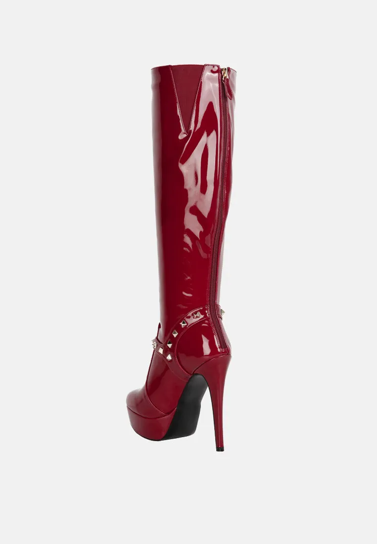 Daphne Stiletto Heeled Mid Calf Boots By Ruw