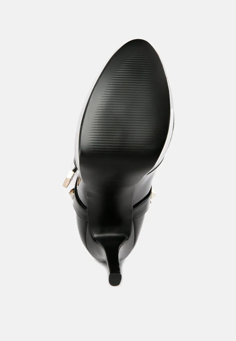 Daphne Stiletto Heeled Mid Calf Boots By Ruw